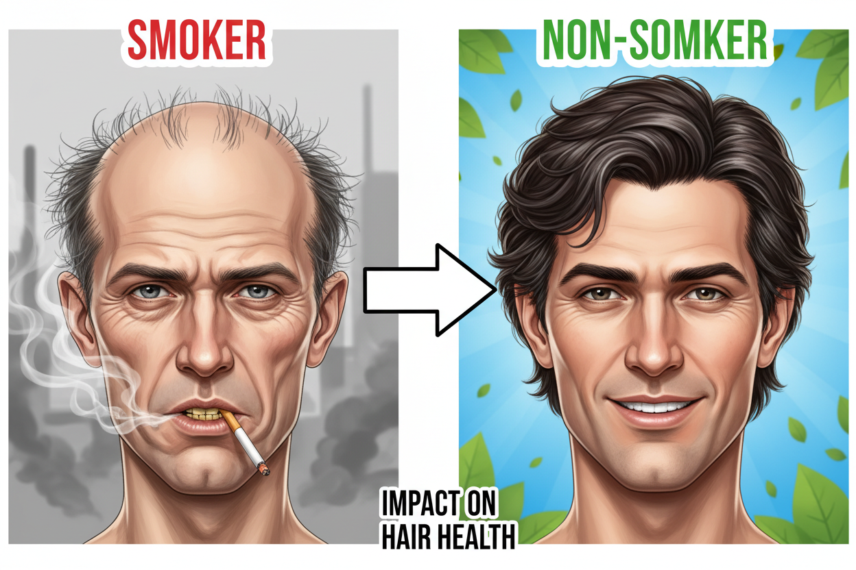 does smoking cause hair loss