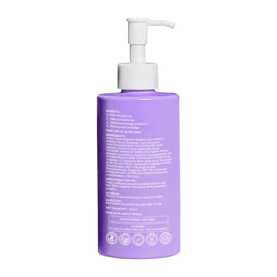 Traya Hydrate Damage Repair Shampoo with Baobab Tree Extracts and Vegan Keratin | 100% Safe | Sulphate and Paraben-free