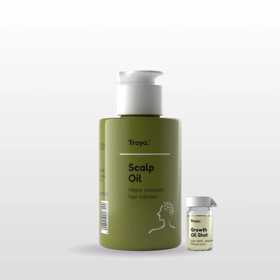 Scalp Oil 100ml with Growth Oil Shot | Contains Ayurvedic Ingredients with ORPL, Wheat Germ, Motia Rosha