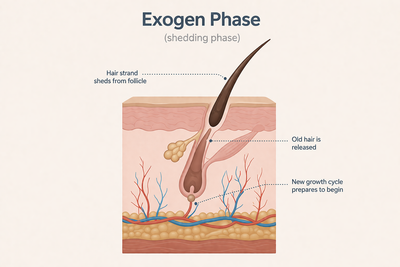 Exogen Phase Hair Loss: Daily Shedding, Triggers & Growth