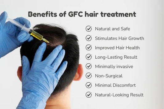 GFC treatment for hair, Closeup of GFC treatment Procedure