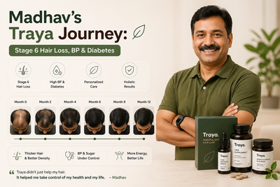 Madhav’s Traya Journey: Stage 6 Hair Loss, BP & Diabetes