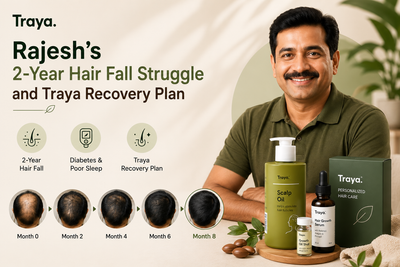 Rajesh’s 2-Year Hair Fall Struggle and Traya Recovery Plan