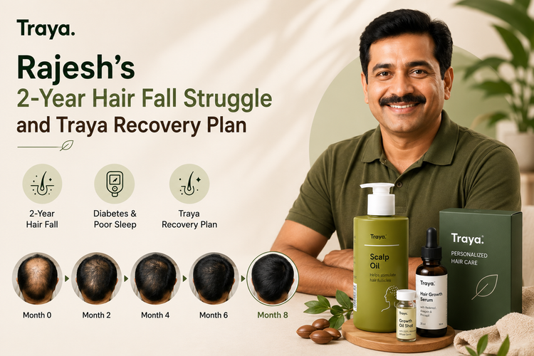 Rajesh’s 2-Year Hair Fall Struggle and Traya Recovery Plan