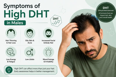 High DHT Symptoms in Males: Hair, Skin, Scalp and Body Signs