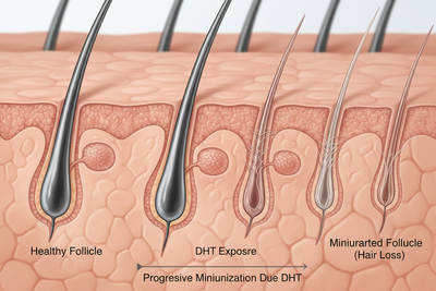 How Long Hair Follicles Can Survive Under Continuous DHT Exposure