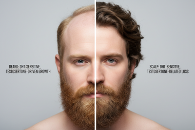 Why Testosterone Affects Beard and Scalp Hair Differently