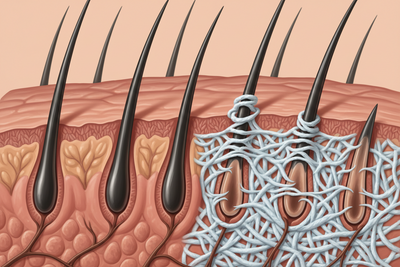 Hair Follicle Fibrosis: How Scar Tissue Limits Hair Regrowth
