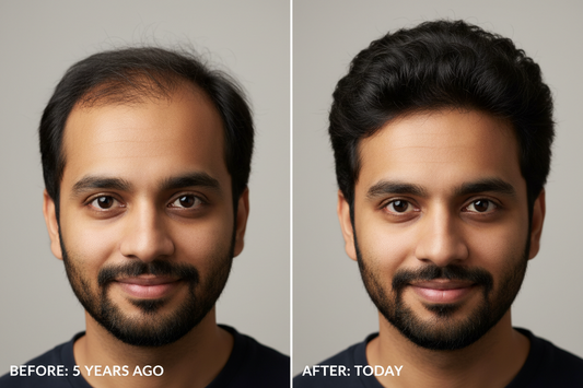 Raghav’s 5-Year Crown Thinning Story