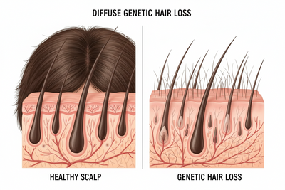 Diffuse Genetic Hair Loss: When Thinning Has No Clear Pattern
