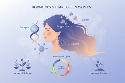 Hormones That Cause Hair Loss in Women: A Complete Guide to Androgens, Thyroid, Stress Hormones & Testing