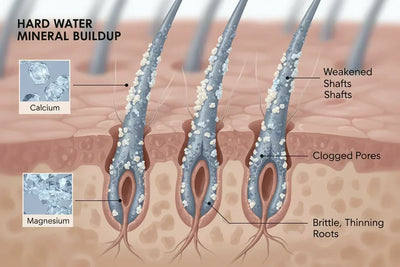 How Hard Water Minerals Build Up on the Scalp and Weaken Hair Roots