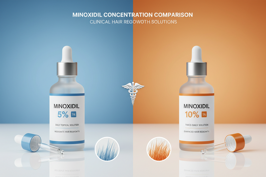 Minoxidil 5% vs 10%