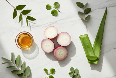 Onion Juice and Aloe Vera for Hair