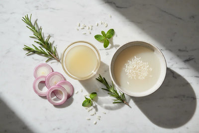 Onion Juice with Rice Water for Hair