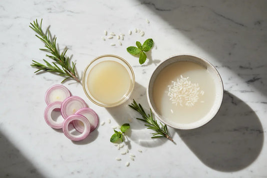 Onion Juice with Rice Water for Hair
