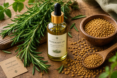 Rosemary Oil with Fenugreek (Methi) Seeds for Hair Thickening