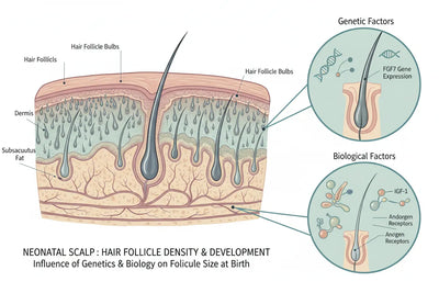 What Determines Hair Follicle Size and Density at Birth