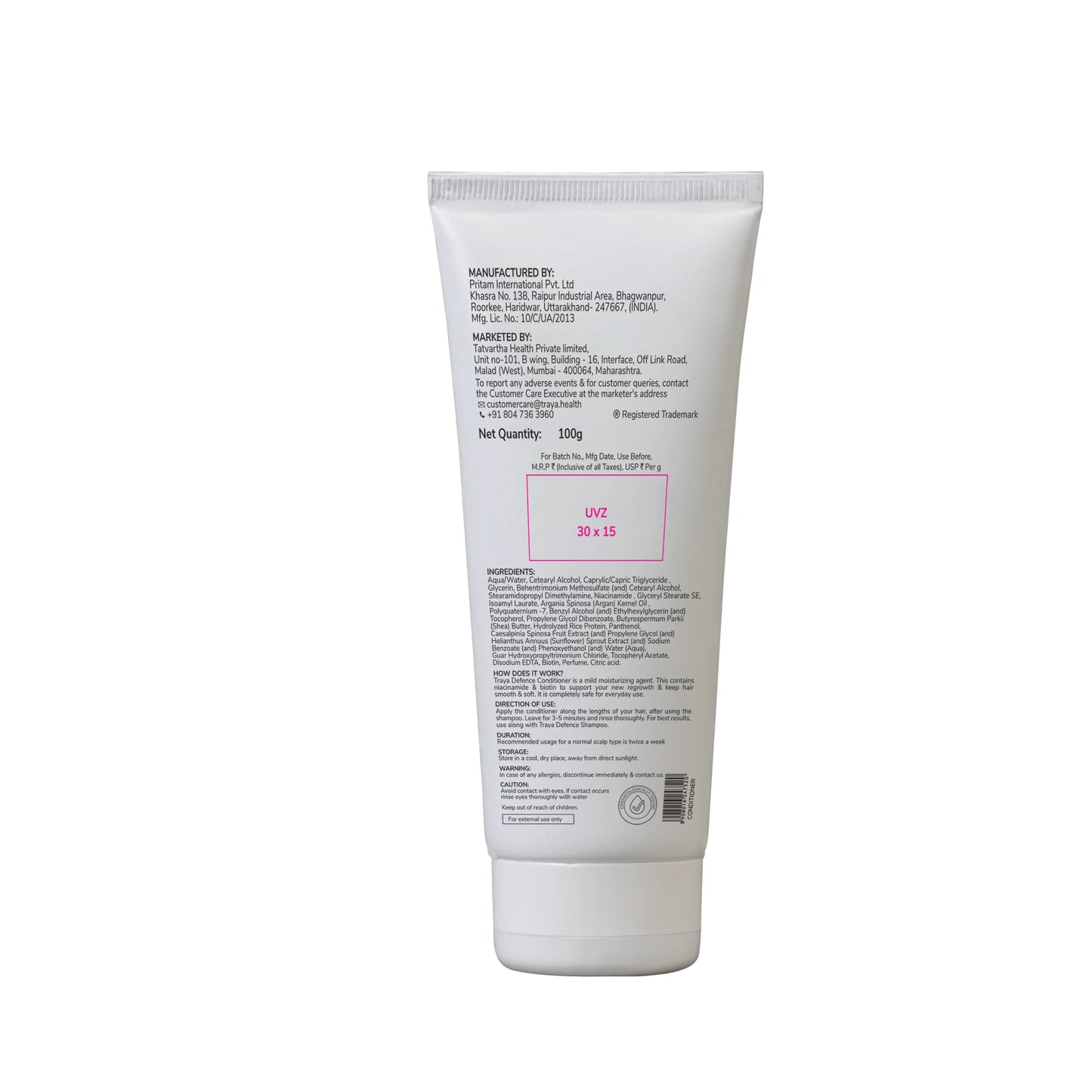 Traya Defence Conditioner with Biotin & Niacinamide | Mild Formula, Safe for daily use | 100g