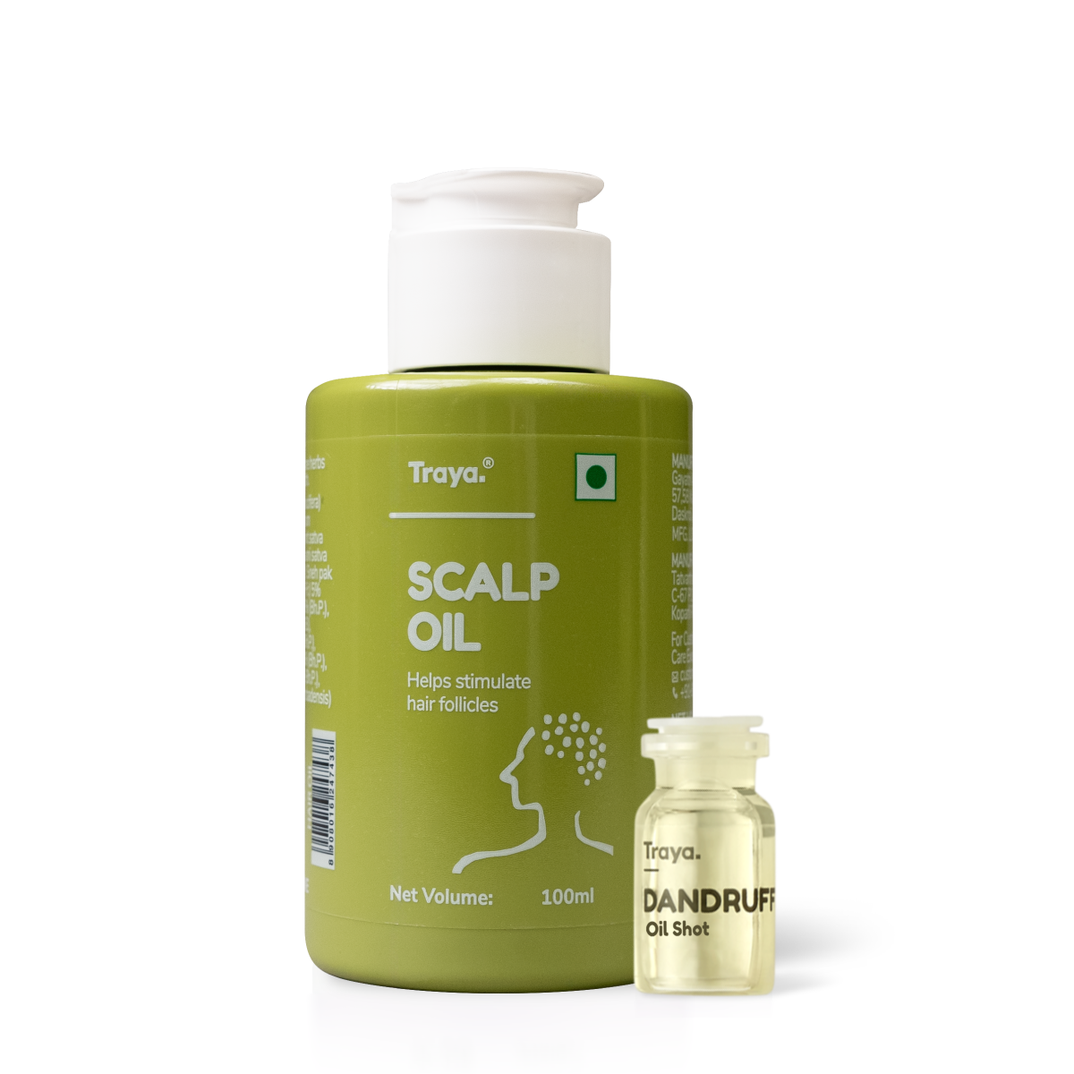 Scalp Oil 100ml with Dandruff Oil Shot | Contains ORPL and Bergamot