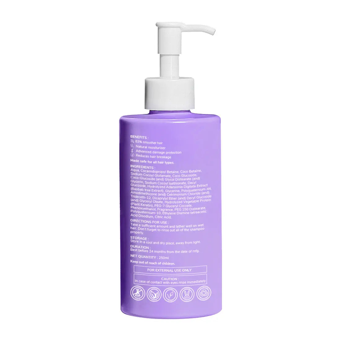 100% Natural Shampoo 250ml, Hair Shampoo, Conditioners and